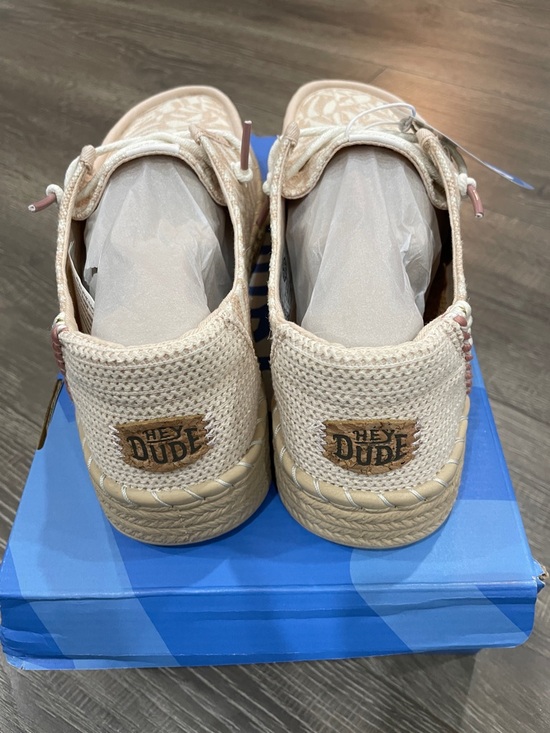HEYDUDE Wendy Espadrille Retro Palm Pale Pink/White size 9 - Picture 6 of 9